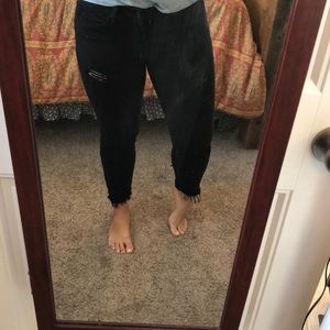 KanCan distressed black skinny jeans